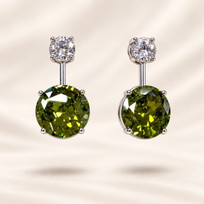 Olive Radiance Drop Earrings