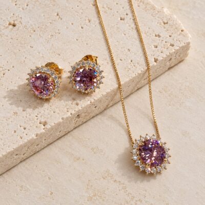 Pink Halo Jewelry Set